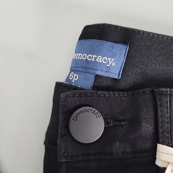 NEW Democracy Size 6P Ab solution Black Denim Petite Itty Bitty Bootcut Jeans - Picture 3 of 10